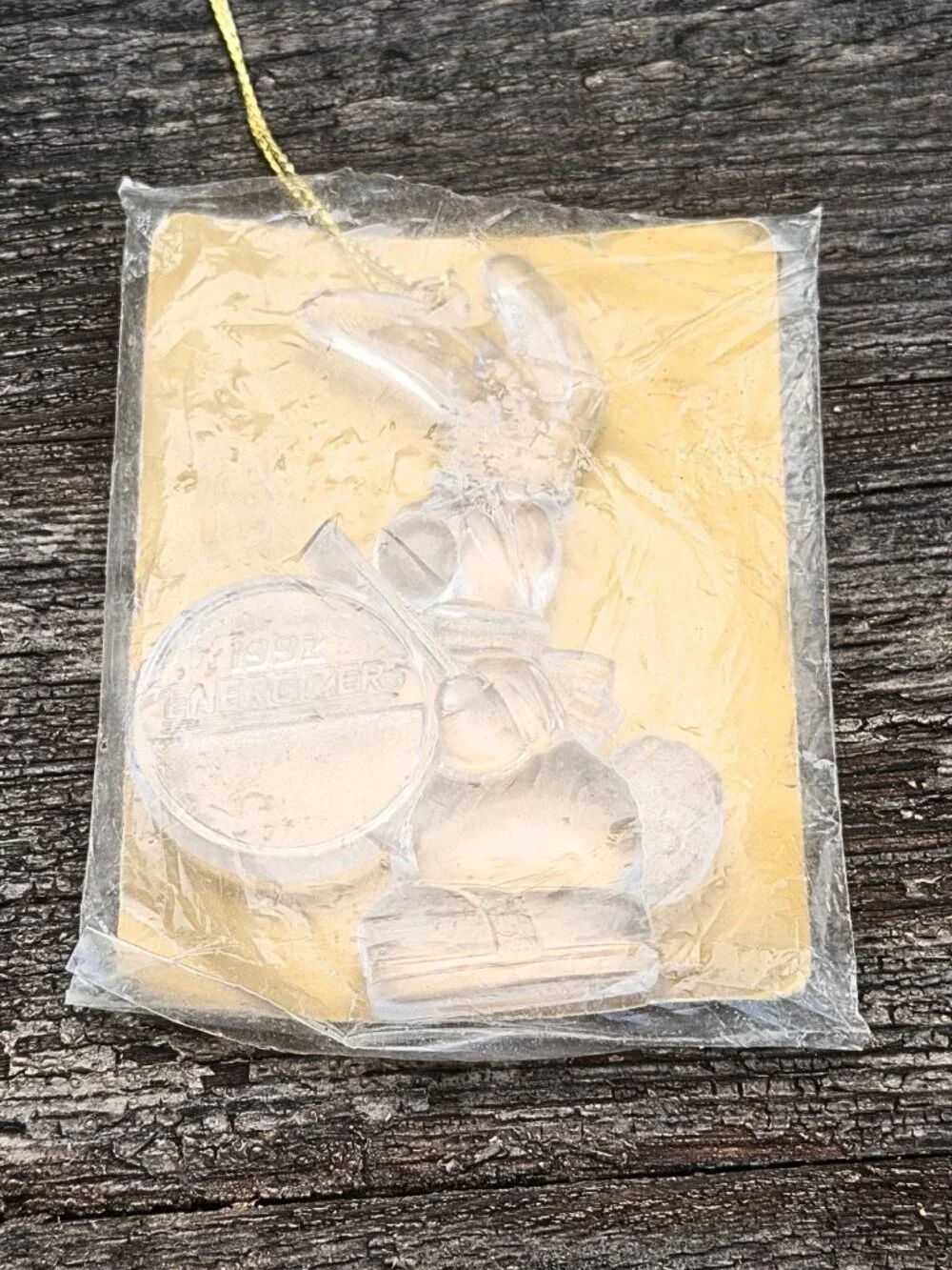 Vintage 1992 Energizer Bunny Drummer Clear Christmas Ornament Limited Edition